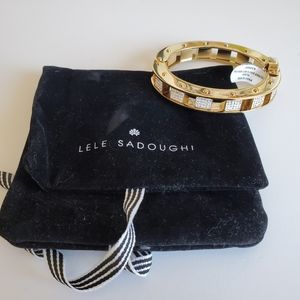 NWT Lele Sadoughi Pave Mini Cube Slider Bracelet